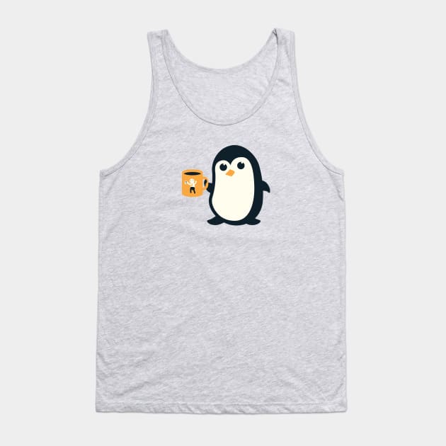 Penguin Coffee Business Man Tank Top by natural20shirts